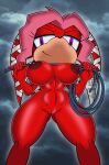  abs absurd_res anthro archie_comics big_breasts big_nipples breasts curvy_figure cybernetics cyborg dark_nipples dominant dominant_female echidna female glistening glistening_body hair hi_res lien-da machine mammal mobian_monster monotreme muscular muscular_female nipple_piercing nipples piercing pink_hair sega smile smug solo sonic_the_hedgehog_(archie) sonic_the_hedgehog_(comics) sonic_the_hedgehog_(series) voluptuous whip 