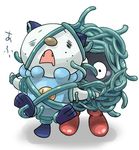  freckles gen_1_pokemon gen_5_pokemon iyoda_mato lowres no_humans open_mouth oshawott pokemon pokemon_(creature) tangela tentacles 