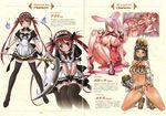  3girls absurdres airi_(queen's_blade) animal_ears artist_request blush_stickers breasts bunny_ears cleavage crown frills goo_girl highres large_breasts legs maid melona menace monster_girl multiple_girls queen's_blade queen's_blade_spiral_chaos ribbon scepter scythe slime thighhighs zettai_ryouiki 