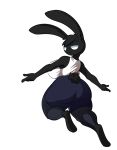  big_breasts black_rabbit breasts butt clothed clothing curvy_figure digital_media_(artwork) female hair king_of_sorrow_(artist) lagomorph leporid mammal rabbit solo thick_thighs wide_hips 