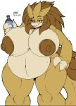  anthro areola belly big_belly big_breasts breasts brown_areola brown_nipples claws colored female generation_1_pokemon hi_res huge_breasts izacmafia looking_at_viewer nintendo nipples pokemon pokemon_(species) sandpancake sandslash simple_background solo thick_thighs video_games white_background 