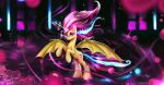  absurd_res apple bat_pony bat_wings cutie_mark darksly-z equid equine fangs flutterbat_(mlp) fluttershy_(mlp) friendship_is_magic hasbro hi_res hooves horn hybrid mammal membrane_(anatomy) membranous_wings my_little_pony pupils purple_eyes raised_hoof slit_pupils winged_unicorn wings 