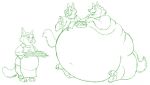  2016 anthro apron belly big_belly bottomwear canid canine canis cellphone clothed clothing dessert disney eye_contact fangs food fox fur gary_(zootopia) gideon_grey group hectorthewolf holding_fork holding_object holding_tray hyper hyper_belly larry_(zootopia) looking_at_another male mammal morbidly_obese morbidly_obese_anthro morbidly_obese_male navel nude obese obese_anthro obese_male open_mouth overweight overweight_anthro overweight_male pants phone pie red_body red_fur shirt sitting sketch standing tearing_clothing teeth tongue topwear torn_clothing trio white_body white_fur wolf zootopia 