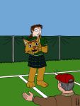  american_football anthro brown_body brown_fur college emillie-wolf felid feline felis fur male mammal mascot mascot_costume school scottish solo sport transformation wildcat 