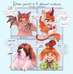  2021 alternate_species angry animal_crossing annoyed anthro bell big_breasts black_nose blush bodily_fluids breasts brown_hair canid canine canis chiropteran dialogue domestic_dog drooling english_text equid equine feral hair hi_res hooves horn huge_breasts human human_to_anthro isabelle_(animal_crossing) looking_at_viewer mammal membrane_(anatomy) membranous_wings molosser mountain_dog nintendo nipple_outline open_mouth saint_bernard saliva simple_background species_transformation surprise text tf4me tongue tongue_out transformation unicorn video_games wings zoe_(tf4me) 
