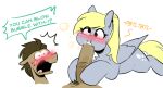  animal_genitalia animal_penis blowing_bubbles blush bubble derp_eyes derpy_hooves_(mlp) doctor_whooves_(mlp) earth_pony equid equine equine_penis fellatio feral friendship_is_magic genitals hasbro horse mammal medial_ring my_little_pony oral pegasus penile penis pony quadruped redxbacon sex simple_background white_background wings 