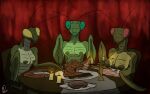  absurd_res anthro arthropod body_parts breasts candle candlelight cannibalism dim_lighting dinner_table exoskeleton female green_eyes group hi_res insect invalid_tag kinktober light male male/female mantis party plates red_curtains red_eyes tablecloth wood_table yellow_eyes yenocwolf 