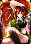  absurdres braid chinese_clothes hanchi_hannou highres hong_meiling long_hair red_eyes red_hair solo touhou twin_braids 