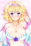  alice_margatroid blonde_hair blue_eyes breasts hairband large_breasts narumi_(uminari) short_hair solo touhou 