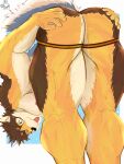  absurd_res amin_fujisaki anthro barrel_(live-a-hero) bent_over butt canid canine canis clothing hi_res huge_filesize jockstrap lifewonders live-a-hero male mammal muscular muscular_anthro muscular_male one_eye_closed presenting presenting_hindquarters solo underwear video_games wink wolf 