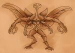  action_pose anthro arthropod athletic athletic_anthro athletic_male beetle claws hi_res horn inktober insect insect_wings loafofbirb looking_at_viewer male pose solo weretober wings 