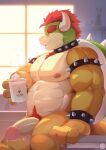  balls bowser genitals hi_res humanoid_genitalia humanoid_penis koopa male mario_bros nintendo nude pawsve penis scalie solo video_games 