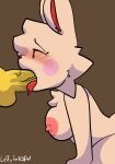 anthro areola balls blush bodily_fluids duo fellatio female frisk_(undertale) genitals hi_res human lagomorph leftyfornsfw leporid male male/female mammal nipples nude oral oral_penetration penetration penile penis pink_areola pink_nipples rabbit rabbit_innkeeper red_nose red_tongue saliva sex side_view signature simple_eyes solo_focus tongue undertale undertale_(series) vein veiny_penis video_games yellow_body yellow_penis yellow_skin 