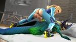  3d_(artwork) anal bed close-up dentol digital_media_(artwork) duo female furniture hi_res human humanoid intersex intersex/female interspecies league_of_legends mammal marine merfolk metroid nami_(lol) nintendo riot_games samus_aran source_filmmaker split_form video_games zoom_in 