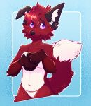  absurd_res ambiguous_gender anthro black_body black_ears black_fur black_nose black_paws canid canine digital_media_(artwork) floppy_ears fluffy fluffy_tail fox fur hair hi_res inner_ear_fluff jesam_(jesam) mammal multicolored_body multicolored_fur nude purple_eyes red_body red_fox red_fur red_hair solo sunservals tuft white_body white_ear_fluff white_fur 