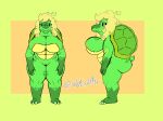  anthro areola big_breasts big_butt blonde_hair breasts butt claws curled_hair female genitals green_eyes hair orange_areola pussy reference_image reptile scales scalie shell solo tetra_(wetwaffls) tortoise turtle wetwaffls 