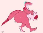  anthro areola bags_under_eyes belly_jiggle belly_overhang big_areola big_breasts big_butt blush breast_jiggle breasts butt butt_jiggle digital_media_(artwork) dinosaur female flat_colors half-closed_eyes huge_breasts huge_butt huge_thighs jiggling lips mature_anthro mature_female narrowed_eyes nude overweight overweight_female reptile scalie sharp_teeth smappa solo teeth theropod thick_lips thick_thighs towel towel_on_head tyrannosaurid tyrannosaurus tyrannosaurus_rex wet wrinkles 