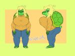  anthro blonde_hair claws clothing curled_hair female green_eyes hair reference_image reptile scalie shell solo sweater sweatpants tetra_(wetwaffls) topwear tortoise turtle turtleneck wetwaffls 