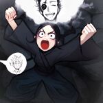  asta_(black_clover) black_clover black_kimono braid darckon3 highres japanese_clothes kimono ryudo_ryuya shouting shouting_with_hands yami_ichika 