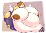  2021 anthro areola belly big_belly big_breasts breasts brown_areola brown_nipples claws clothing colored cosplay female generation_1_pokemon huge_breasts hyper hyper_belly morbidly_obese morbidly_obese_female navel nintendo nipples obese obese_female overweight overweight_female pokemon pokemon_(species) rouge_the_bat sandpancake sandslash sega smotrilla solo sonic_the_hedgehog_(series) torn_clothing video_games wardrobe_malfunction 