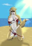  absurd_res alex.fetter anthro beach breasts clothing domestic_ferret female fur genitals green_eyes hi_res kneeling lucy_(alex.fetter) mammal mustela mustelid musteline nipples nude patreon pussy seaside solo swimwear tan_body tan_fur true_musteline white_body white_fur 