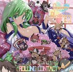  album_cover bad_id bad_pixiv_id breasts chen chibi cleavage cover detached_sleeves green_eyes green_hair hakurei_reimu hinanawi_tenshi kaenbyou_rin kirisame_marisa kochiya_sanae komeiji_koishi komeiji_satori large_breasts moriya_suwako multiple_girls nagae_iku rainbow_text reiuji_utsuho rondo_umigame shameimaru_aya torii touhou yakumo_ran yakumo_yukari yasaka_kanako 