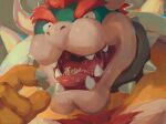  anthro bodily_fluids bowser canid canine canis chest_tuft comfei_puppy duo humanoid imminent_oral_vore imminent_vore in_mouth macro_pred male male/male mammal mario_bros mouth_shot nintendo on_tongue open_mouth saliva saliva_string scared sharp_teeth teeth tuft uvula video_games vore wolf 