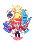  absurdres chibi doris_1_(warioware) dr._crygor highres mike_(warioware) offbeat penny_crygor tagme warioware white_background 