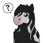  2022 black_body equid equine heterochromia horse mammal mane symrea tagme telegram_sticker 