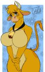  anthro big_breasts big_butt bovid bovine breasts butt cattle digital_media_(artwork) dirtyt&#039;s disney female female/female feral grace_(disney) hi_res home_on_the_range humanoid looking_at_viewer mammal shy signature smile smiling_at_viewer solo thick_thighs 