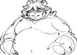  anthro belly blush exe_exem felid hair lifewonders lion looking_at_viewer male mammal mane mane_hair moobs navel overweight pantherine simple_background sketch sketchy solo tokyo_afterschool_summoners vapula_(tas) video_games white_background 