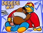  after_anal after_sex anal animal_crossing anthro avian balls bird blue_body blush bodily_fluids bottomless brown_body brown_fur butt clothed clothing cum cum_in_ass cum_inside duo erection eulipotyphlan fur genital_fluids genitals inked-waffle king_dedede kirby_(series) male male/male mammal mole_(animal) mr._resetti nintendo overweight penguin penis video_games 