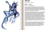  blue_hair blue_skin blush character_profile english fish_girl fish_tail hard_translated horns kenkou_cross monster_girl monster_girl_encyclopedia nereid nereis official_art pointy_ears tail translated yellow_eyes 