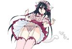  animal_ears bare_shoulders black_hair blush bow bow_panties breasts cat_ears cat_tail choker dress ekra frilled_panties frills from_below garter_belt hair_ornament image_sample komori_kiri lace lace-trimmed_panties legs lingerie long_hair maid_headdress md5_mismatch medium_breasts oekaki panties pixiv_sample red_eyes ribbon sayonara_zetsubou_sensei simple_background skirt smile solo tail thighhighs underwear upskirt wristband 