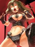  bad_id bad_pixiv_id bdsm between_breasts black_gloves boots breast_zipper breasts brown_hair choker cleavage cross-laced_footwear crotch_zipper curvy dark_persona dominatrix femdom final_fantasy final_fantasy_iv fingerless_gloves from_below gloves glowing glowing_eyes green_eyes halter_top halterneck hands highres lace-up_boots large_breasts leather long_hair midriff money money_hold navel older open_mouth riding_crop rydia solo takeda_kanryuusai thigh_boots thighhighs thighs zipper 