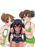  animal_ears bdsm bikini black_hair blush bondage bound brown_eyes brown_hair bullying cat_ears cellphone cellphone_camera crotch_rope embarrassed fake_animal_ears flip_phone grin hairband hirasawa_ui humiliation inoue_yoshihisa k-on! leaning_forward long_hair multiple_girls nakano_azusa one-piece_swimsuit open_mouth phone ponytail pussy_juice red_eyes rope school_swimsuit shibari shibari_over_clothes shiny shiny_skin short_hair short_twintails smile suzuki_jun sweat swimsuit tan thigh_gap twintails 