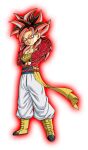  aura beat_(dragon_ball) crossed_arms dragon_ball dragon_ball_heroes glowing glowing_eyes highres long_hair monkey_boy monkey_tail muscular muscular_male official_art pink_fur red_fur saiyan smirk spiked_hair super_full_power_saiyan_4_limit_breaker super_saiyan super_saiyan_4 tail time_patrol_(dragon_ball) 