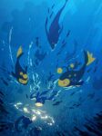  animal_focus arc_draws bright_pupils chinchou commentary_request fish gorebyss highres kyogre lanturn light looking_down manaphy no_humans phione pink_eyes pokemon pokemon_(creature) silhouette underwater 
