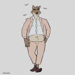  absurd_res anthro belly big_belly canid canine canis clothed clothing dreamworks fattytober hi_res male mammal mindof mr._wolf_(the_bad_guys) overweight overweight_male the_bad_guys thick_thighs tight_clothing weight_gain wolf 