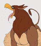  abdominal_bulge after_vore avian beak bodily_fluids burping feral feral_pred gryphon gryphon_pred hi_res looking_down male male_pred mythological_avian mythology saliva thatgryphonguy tongue tongue_out unwilling_prey vore wingless_gryphon 