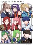  absurdres ahoge armor bangs berkut_(fire_emblem) black_armor blonde_hair blue_eyes blue_hair bodysuit breasts fire_emblem fire_emblem:_path_of_radiance fire_emblem:_three_houses fire_emblem_echoes:_shadows_of_valentia fire_emblem_fates fire_emblem_warriors:_three_hopes followers_favorite_challenge gloves green_eyes gun hairband headband highres hilda_valentine_goneril large_breasts long_hair looking_at_viewer metroid mia_(fire_emblem) mole mole_under_mouth monica_von_ochs official_alternate_costume official_alternate_hairstyle open_mouth peach11_01 ponytail purple_hair red_eyes red_hair samus_aran short_hair simple_background skin_tight smile takumi_(fire_emblem) upper_body weapon white_hairband zero_suit 