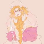  anthro asgore_dreemurr blush bodily_fluids body_hair bovid breath caprine chest_hair clothed clothing cum cumshot dispocarix ejaculation eyes_closed fur genital_fluids genitals goat happy_trail hi_res horn male mammal nipples open_mouth partially_clothed penis pink_nipples slightly_chubby solo solo_focus undertale_(series) vein veiny_penis white_body white_fur yellow_body yellow_fur 