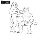  animated anthro balls black_and_white blush butt canid canine canis chest_tuft domestic_dog duo erection eye_contact facial_hair flaccid genitals hand_on_back hand_on_shoulder knest looking_at_another low_res male male/male mammal mature_male monochrome musclegut muscular mustache nervous nipples nude on_lap over_knee penis raised_tail sitting slightly_chubby spanking tail_between_legs tail_grab tuft 