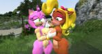  &lt;3 2022 3d_(artwork) absurd_res activision amy_rose anthro bandicoot big_breasts blonde_hair breast_squeeze breast_squish breasts breasts_frottage clitoral_hood coco_bandicoot conjoined_eyes crash_bandicoot_(series) crossover digital_media_(artwork) duo eulipotyphlan female female/female genitals green_eyes hair hand_on_breast hedgehog hi_res interspecies lazy:love mammal marsupial multicolored_body navel nude open_mouth outside pussy sega sonic_the_hedgehog_(series) source_filmmaker squish two_tone_body video_games 