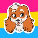  anthro canid canine canis cheek_tuft domestic_dog facial_tuft fangs floppy_ears freckles_(artist) fur hair lgbt_pride low_res male mammal multicolored_body multicolored_fur open_mouth open_smile orange_body orange_fur pansexual pansexual_pride_colors pecas_(freckles) pride_colors simple_background smile solo tuft two_tone_body two_tone_fur white_body white_fur white_hair wide_eyed 