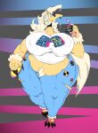  anteater anthro beverage big_breasts breasts clothing female huge_breasts mammal nipple_outline overweight pilosan solo thick_thighs titaniumwhut torn_clothing wide_hips xenarthran 