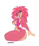  amy_rose anthro big_butt bikini breasts butt clothing covered_breasts eulipotyphlan eyewear female freckles fur glasses glistening glistening_body glistening_fur green_eyes h-key hair hedgehog hi_res lips lipstick makeup mammal open_mouth open_smile pink_body pink_hair sega simple_background slim small_waist smile solo sonic_the_hedgehog_(series) string_bikini swimwear teeth thick_thighs wide_hips 