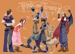  ... 1girl 5boys aerith_gainsborough armor arms_up baggy_pants bangs bare_arms bird black_footwear black_jacket black_pants blonde_hair blue_pants blue_shirt boots braid braided_ponytail breasts brown_footwear brown_gloves brown_hair cloak cloud_strife cosplay cropped_jacket demon_wings dog donald_duck dress duck fangs final_fantasy final_fantasy_vii final_fantasy_viii fingerless_gloves frankenstein&#039;s_monster frankenstein&#039;s_monster_(cosplay) full_body fur_trim gloves goofy green_eyes hair_ribbon halloween halter_dress halterneck hands_on_hips hands_up highres jacket kingdom_hearts kingdom_hearts_ii leaning_forward long_dress long_hair medium_breasts medium_hair multiple_boys mummy_costume official_alternate_costume open_mouth pants parted_bangs pink_dress pink_ribbon red_cloak ribbon ryouto shirt short_hair short_sleeves shoulder_armor sidelocks single_wrist_cuff sleeveless sleeveless_dress sleeveless_turtleneck smile sora_(kingdom_hearts) speech_bubble spiked_hair squall_leonhart standing thigh_strap toeless_footwear torn_cloak torn_clothes trick_or_treat turtleneck white_shirt wings wrist_cuffs 