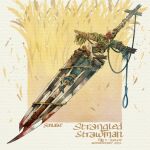  artist_name blood blood_on_weapon commentary dated english_commentary english_text fantasy highres no_humans noose original rope scarecrow simple_background sinlaire sword weapon weapon_focus white_background wood 