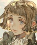  1girl berserk blue_eyes bob_cut contemporary farnese_(berserk) kuzuvine light_smile looking_to_the_side parted_lips short_hair smile solo 